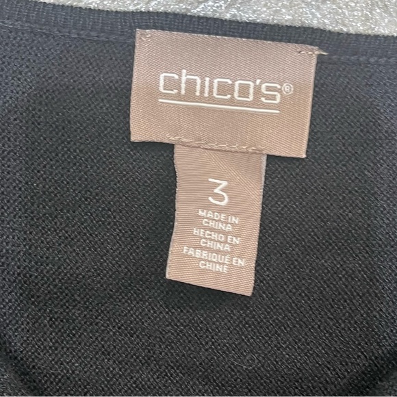 Chico’s Touch of Cashmere Drape NK 3 Qtr. Sleeve Pullover Top - Picture 5 of 12